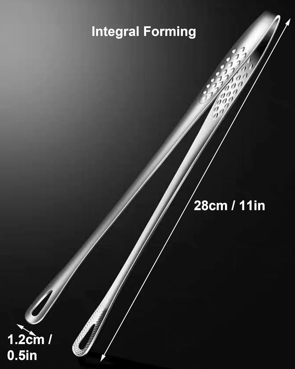 2 Pcs 11 Inches Korean BBQ Tongs Stainless Steel Grill Tongs Cooking Tweezers Japanese Barbecue Tong for Kitchen Cooking Salads Pasta Buffet Food Serving