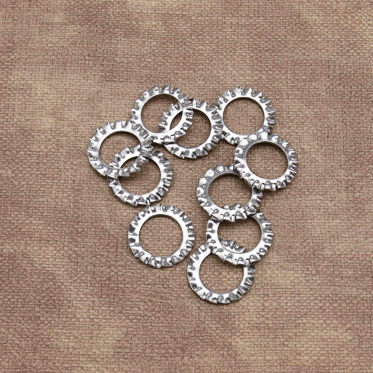 Emsea 300Pcs M3-M12 External Serrated Lock Washers Assortment Set with Storage Box M3 M4 M5 M6 M8 M10 M12 304 Stainless Steel image number 6