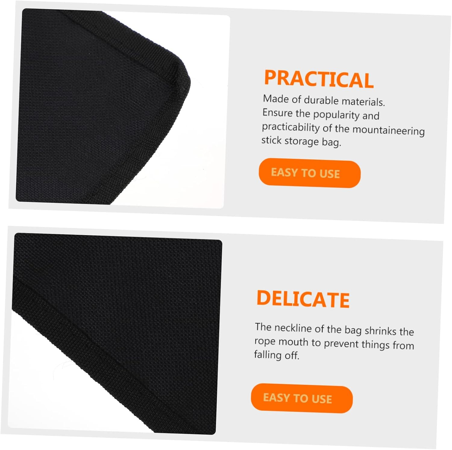 BESPORTBLE 2Pcs Climbing Stick Bag Hiking Accessories Trekking Pole Carrier Hiking Pole Bag Climbing Pole Case Hiking Pole Holders Walking Stick Bag Hiking Stick Case Storage Bags