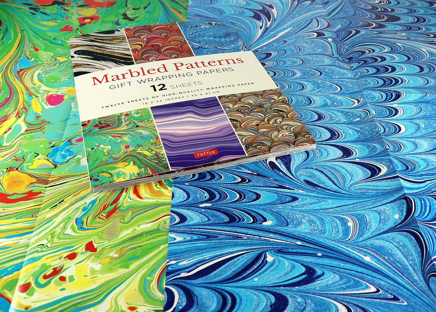 Marbled Patterns Gift Wrapping Paper - 12 Sheets: 18 X 24 Inch (45 X 61 Cm) High-Quality Wrapping Paper image number 1