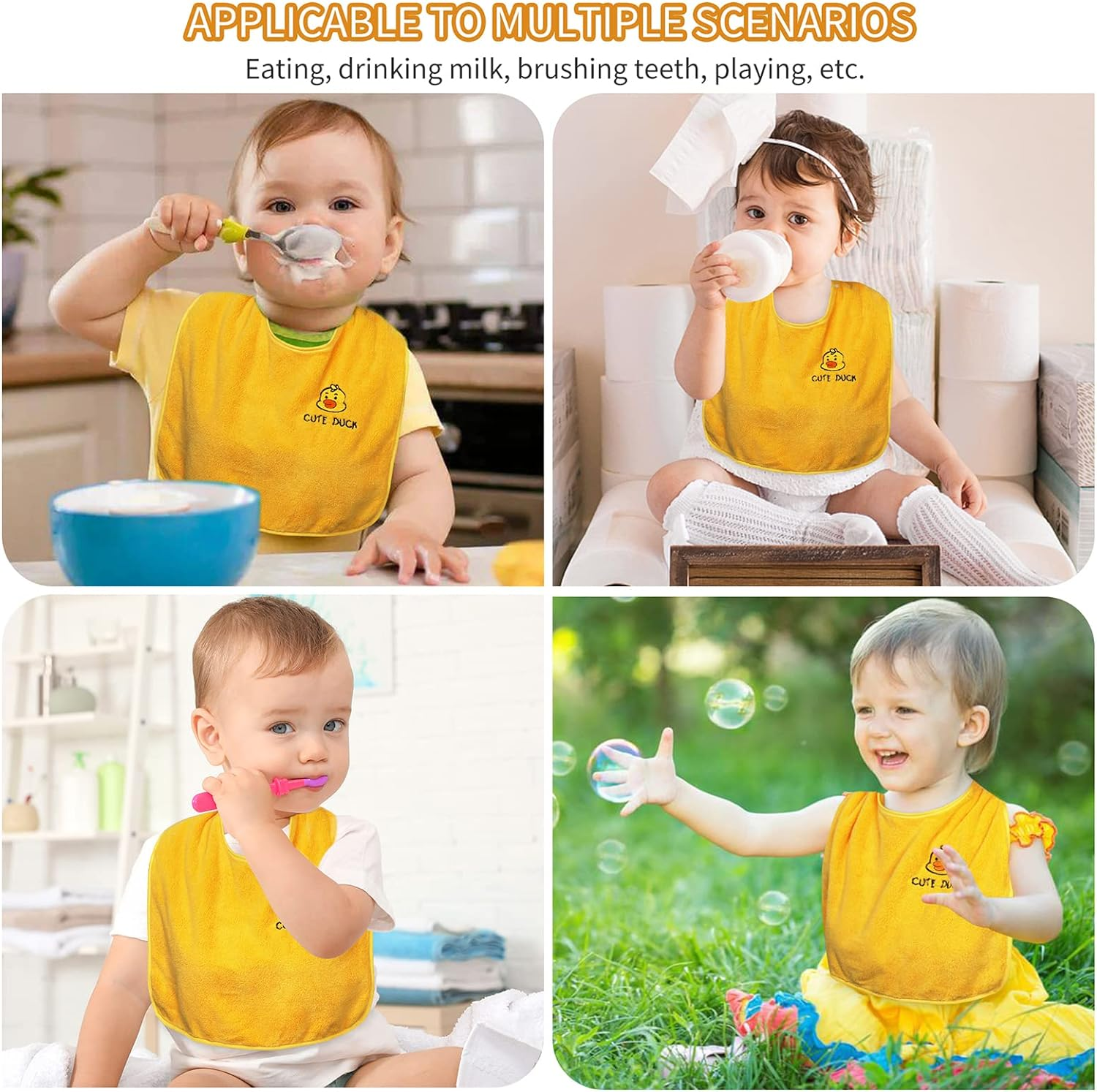 Baby Bibs for Girls or Boys , Toddler Bibs for Feeding image number 4