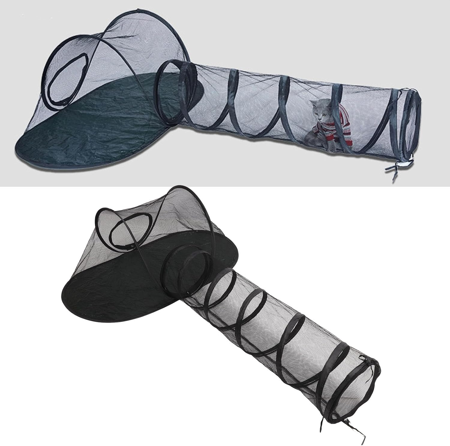 Cat Tent Outdoor, Pet Camping Tent with Tunnel, Breathable Large Space Pet Enclosure Tent for Cats and Small Animals, Indoor Playpen Portable Exercise Tent with Carry Bag image number 1