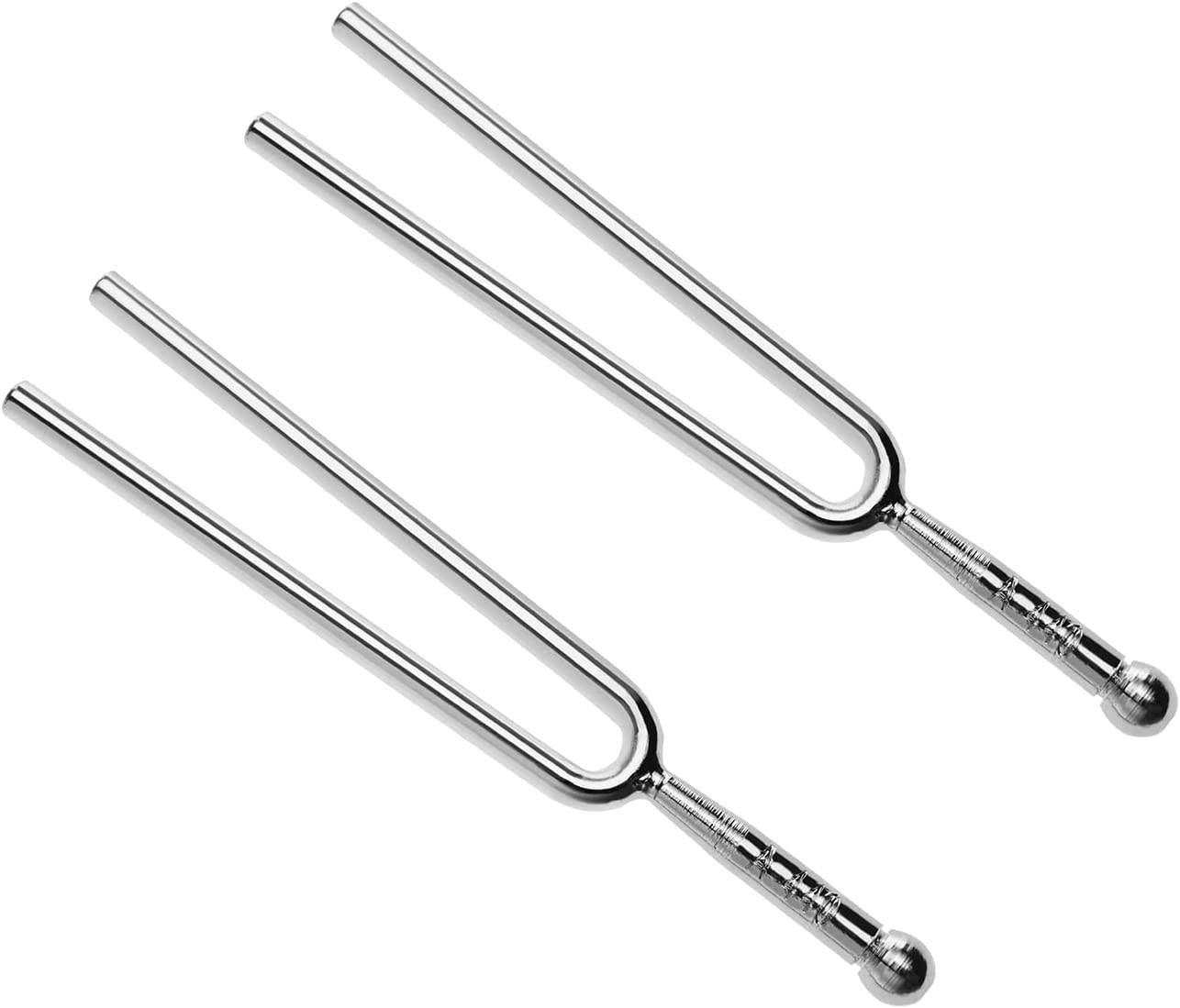 SING F LTD 2PCS A440Hz Tuning Fork Stainless Steel Music Tuning Fork Standard Tuning Fork with Ball on Handle for Violin Guitar Instrument image number 1