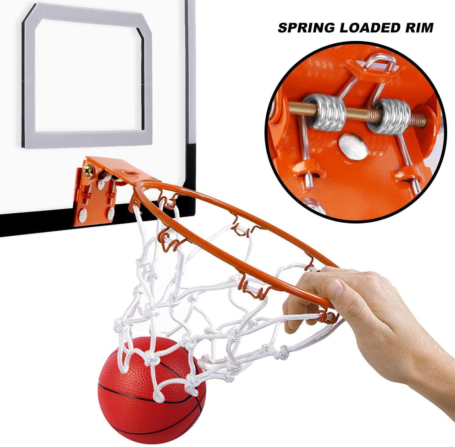 Basketball Hoop Indoor, Mini Basketball Hoop for Kid,Over the Door Basketball Hoop Toy Sports Game for Teens Boy Girl Adults Ages 3+ image number 2