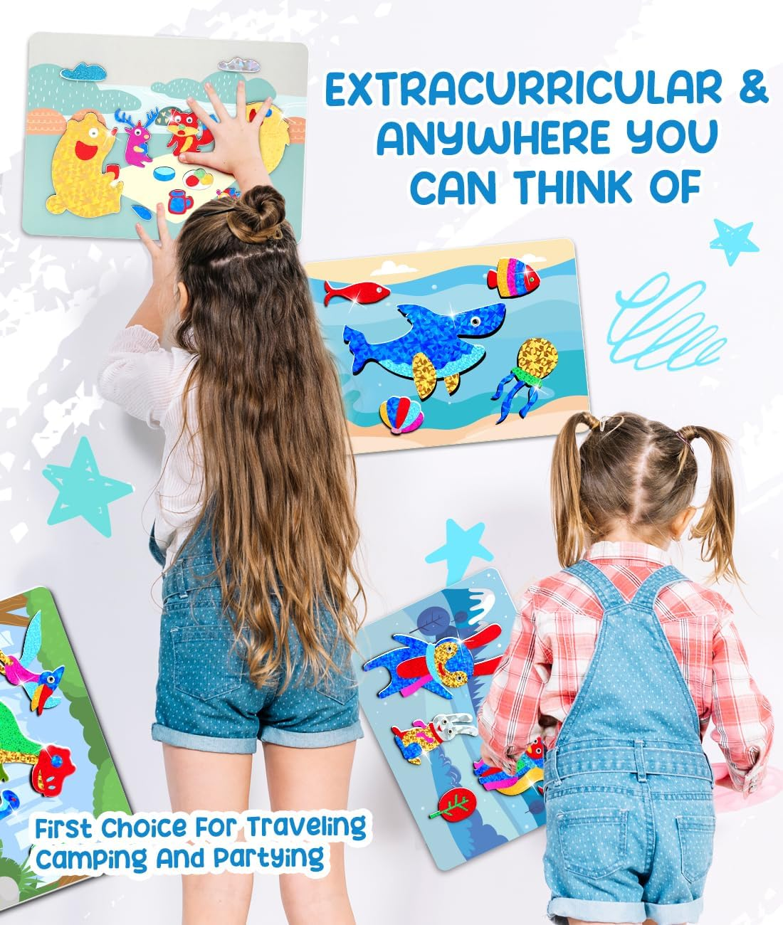 ZMLM Foil Art Kit for Kids - No Mess Art Craft Gifts Set - Christmas Crafts Supplies for 4+ Boys Stocking Stuffers & Christmas Toys for 4 5 6 7 8 9 10 Boys and Girls image number 1