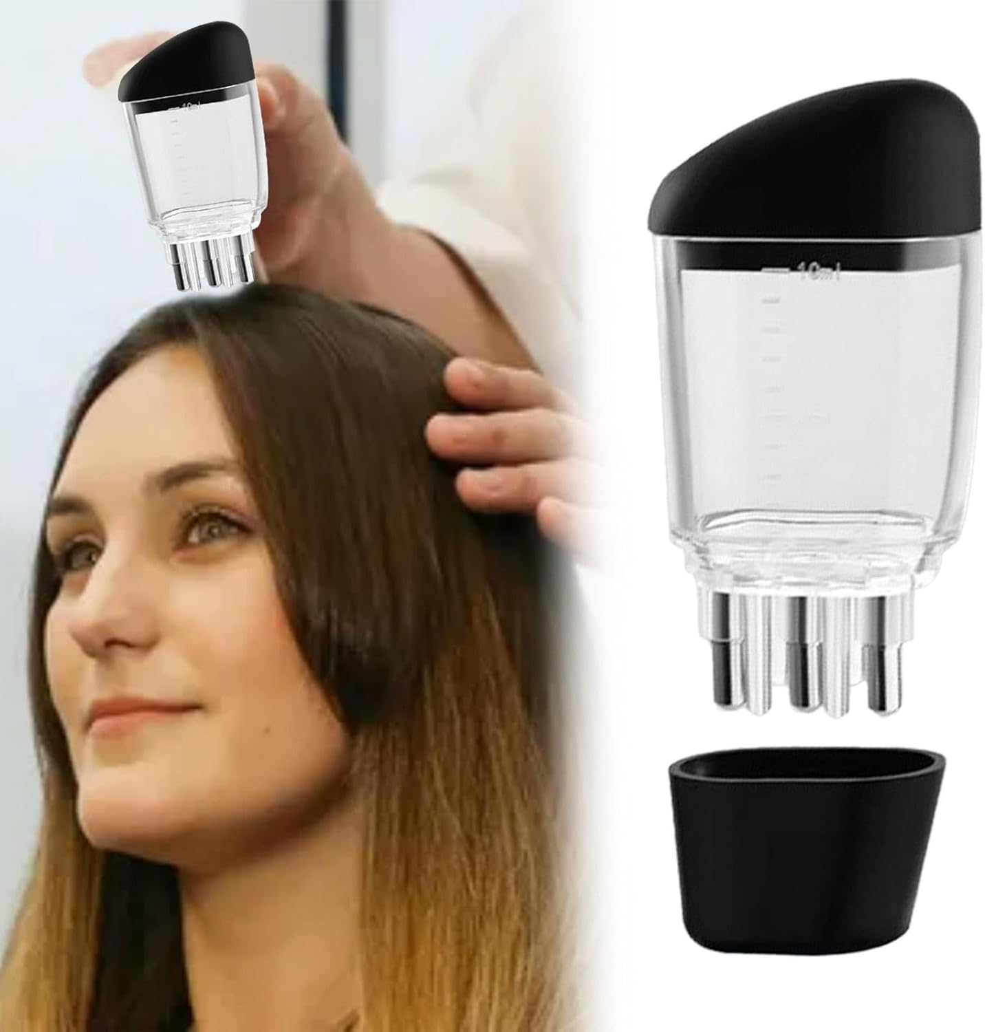 Oil Comb Applicator - Portable Scalp Massager Oil Comb,Hair Oil Dispenser, Hair Oiler Applicator, Liquid Comb Applicator for Sensitive Scalp image number 4