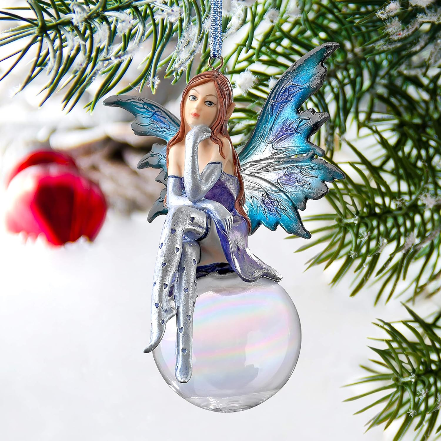 Design Toscano the Snow Fairy Goddess Holiday Ornament, Single image number 4