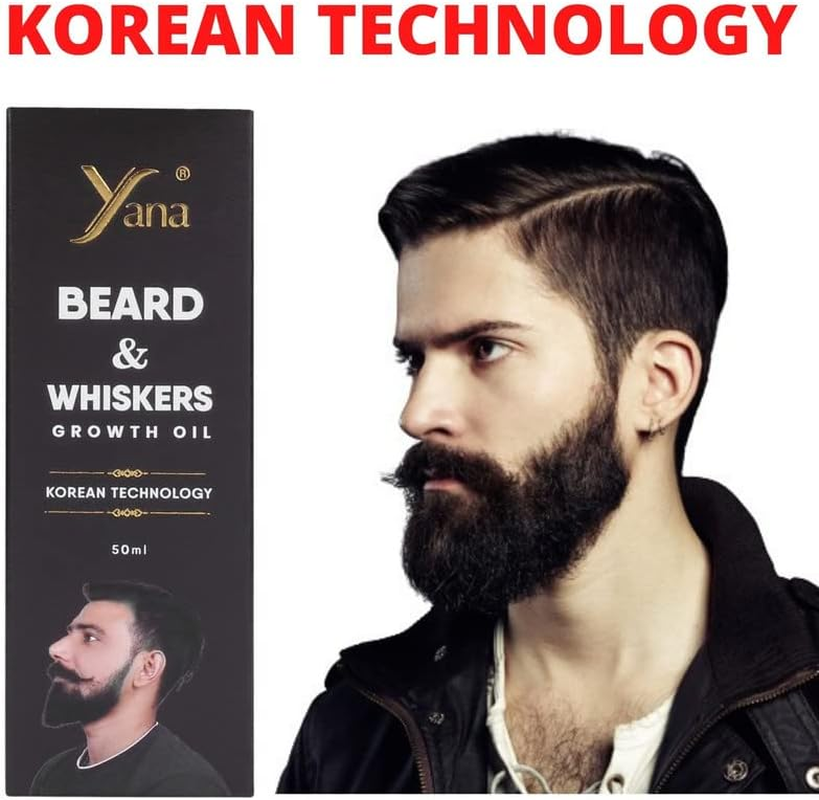Yana Beard Growth Oil Nourishing Oils for Stronger Fluffier & Shinier Beard 30 Ml Made in India Yana Beard Oil for Men Yana Beard Oil for Growing Beard Faster by Korean Technology image number 5