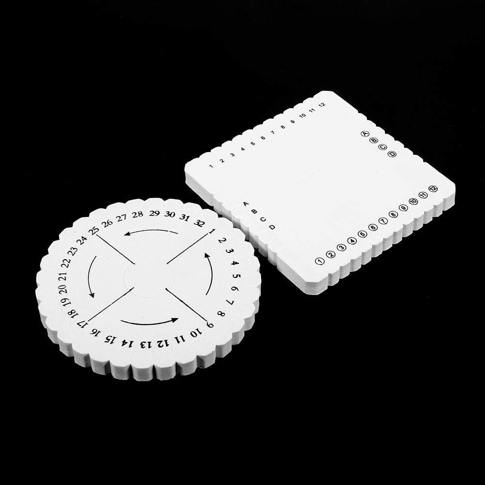 2Pcs round Square Kumihimo Disc Macrame Braided Cord String Bracelet Weaving Disk, DIY Weaving Tool, with English Instruction 3.9 * 3.9 * 0.4 Inch(L-Square and Round) image number 4