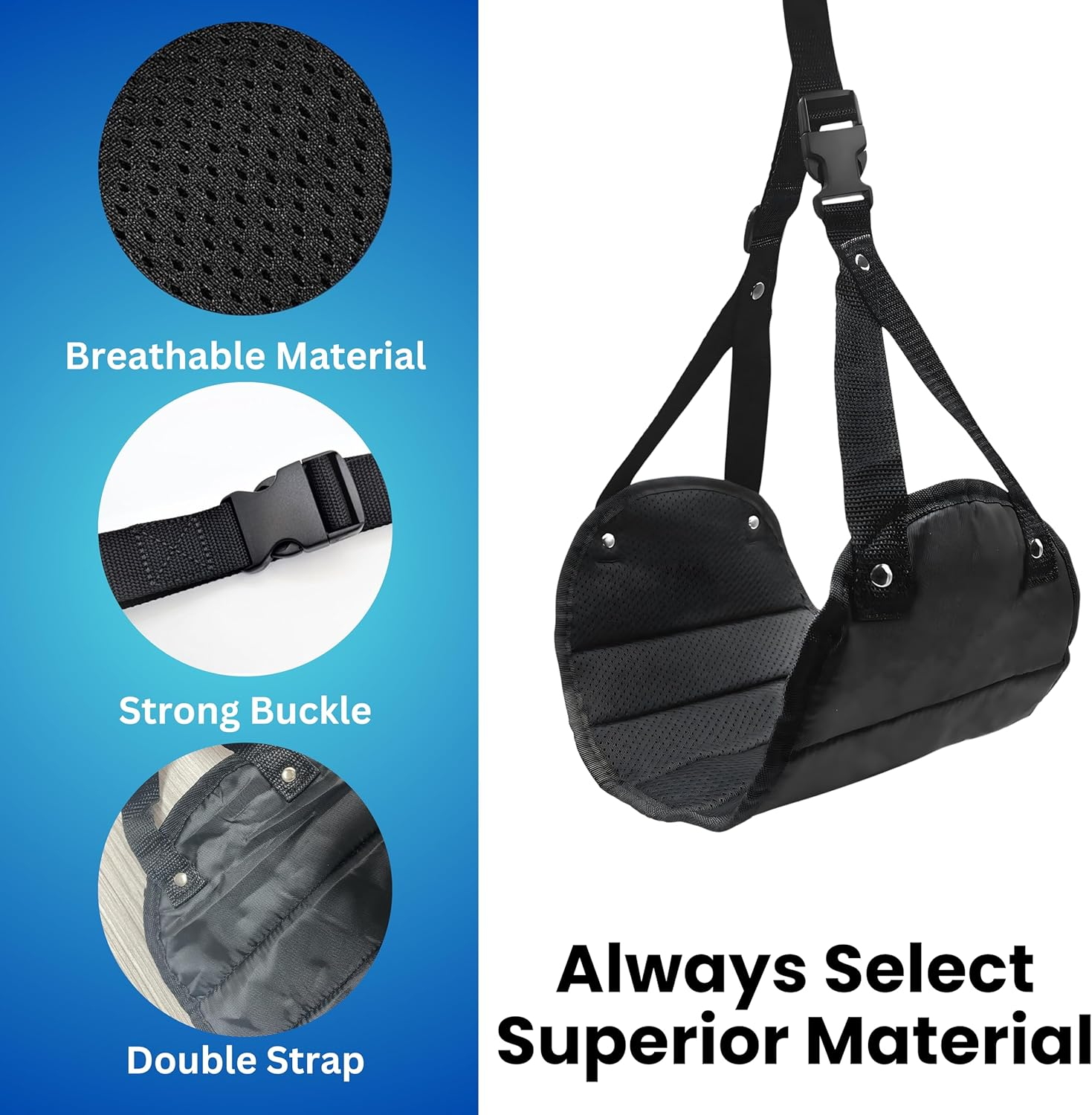 Foot Hammock for Plane or Travel Pillow - Airplane Foot Hammock and Plane Foot Rest - Ultimate Travel Accessories with Sleep Mask and Ear Plugs (One Pack) image number 1