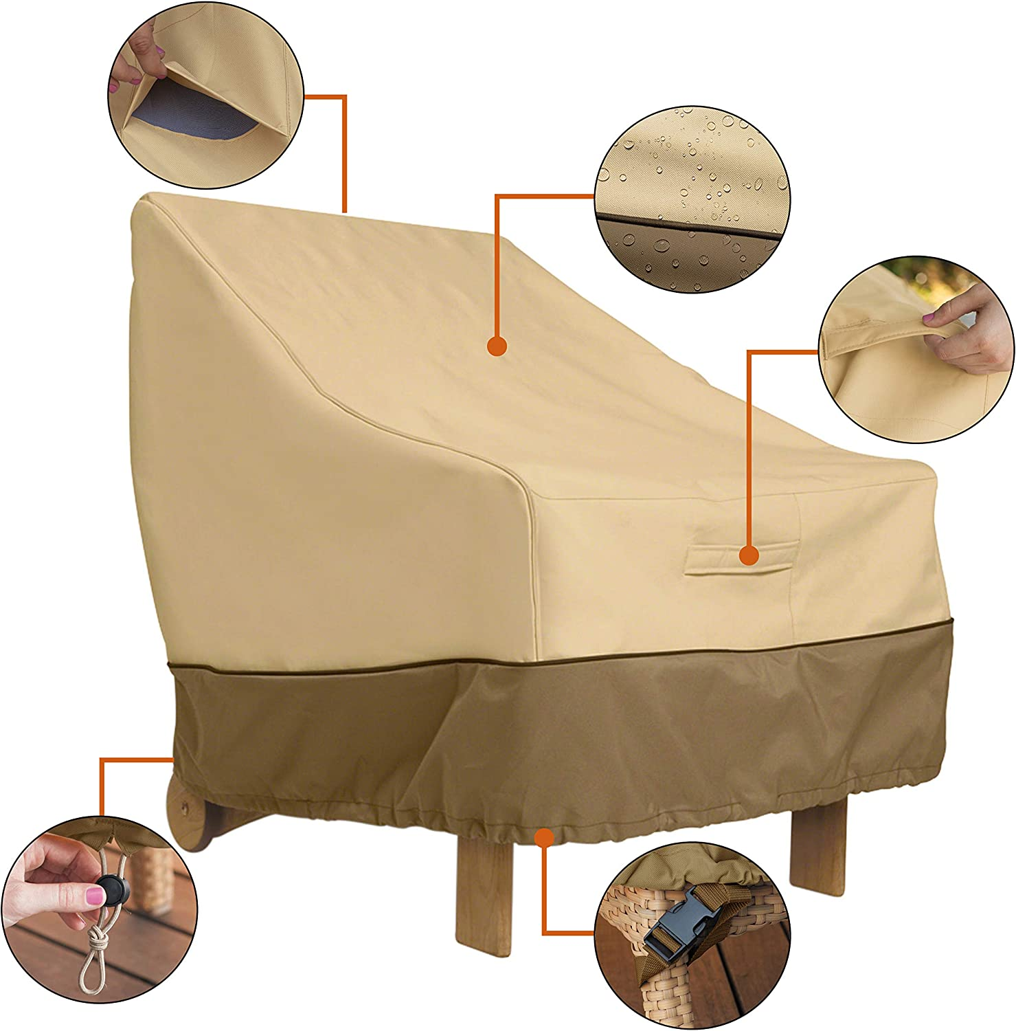 Classic Accessories Veranda Water-Resistant 31.5 Inch Adirondack Chair Cover, Patio Furniture Covers image number 2