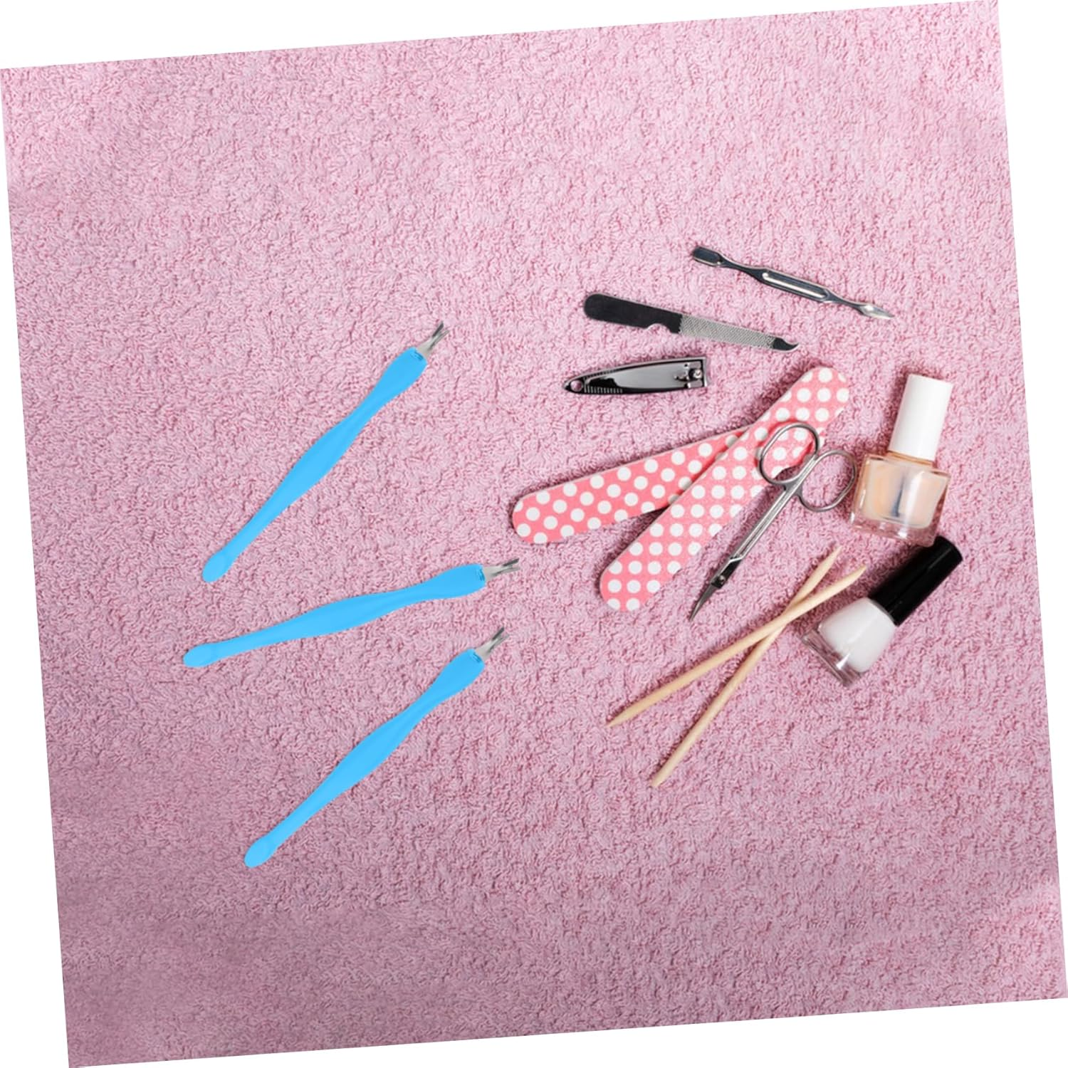 24Pcs Cuticle Remover and Trimmer for Manicure Stainless Steel Dead Skin Fork Nail Grooming Tool Comfortable Grip for Cuticle Care and Nail Maintenance image number 3