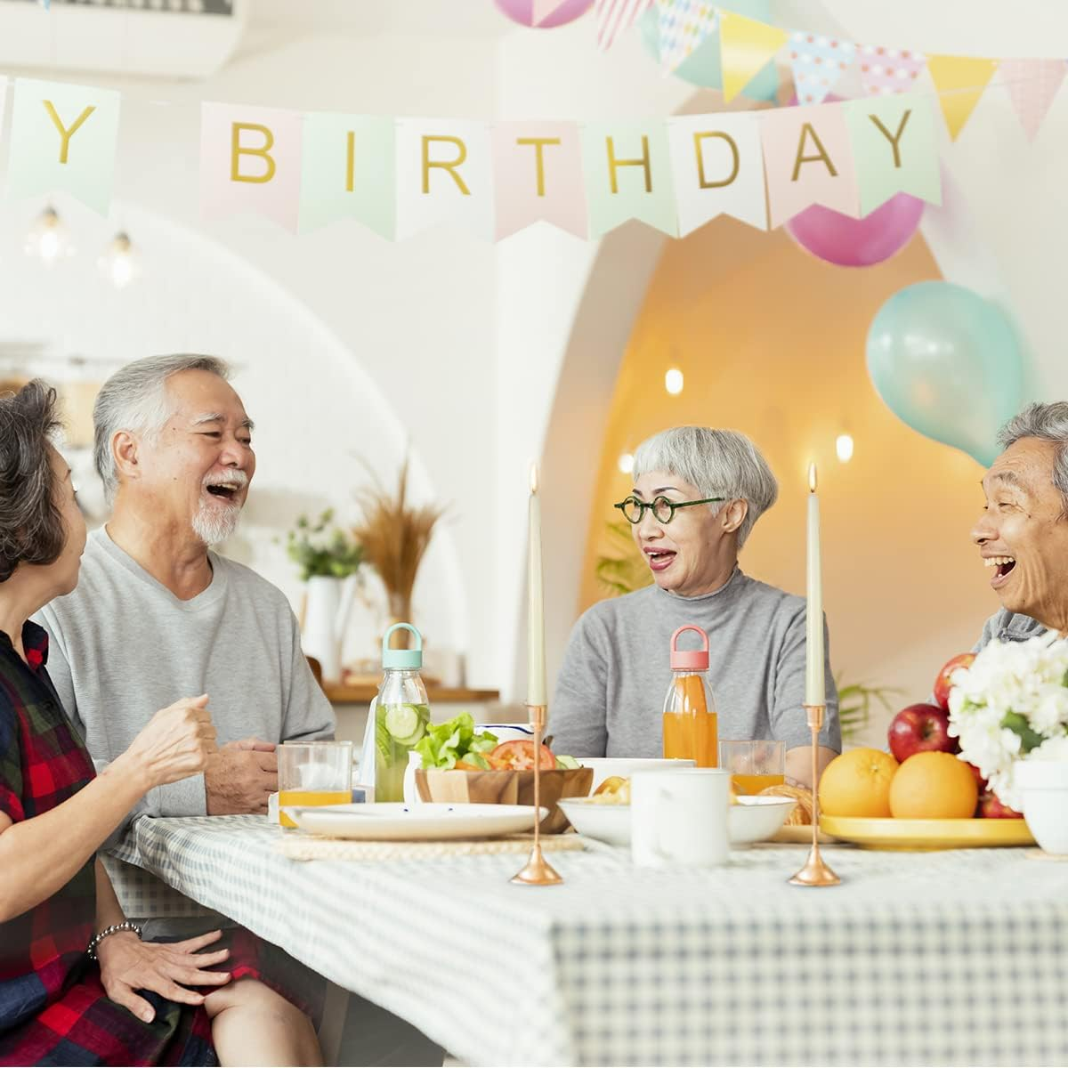 Arosky 20 Pack Ivory Taper Candles, 7-8 Hours Burn Time, Unscented, Smokeless and Dripless, 4/5 X 10 Inch Dinner Candle Set for Household, Wedding, Party and Home D&eacute;cor Candlesticks image number 1