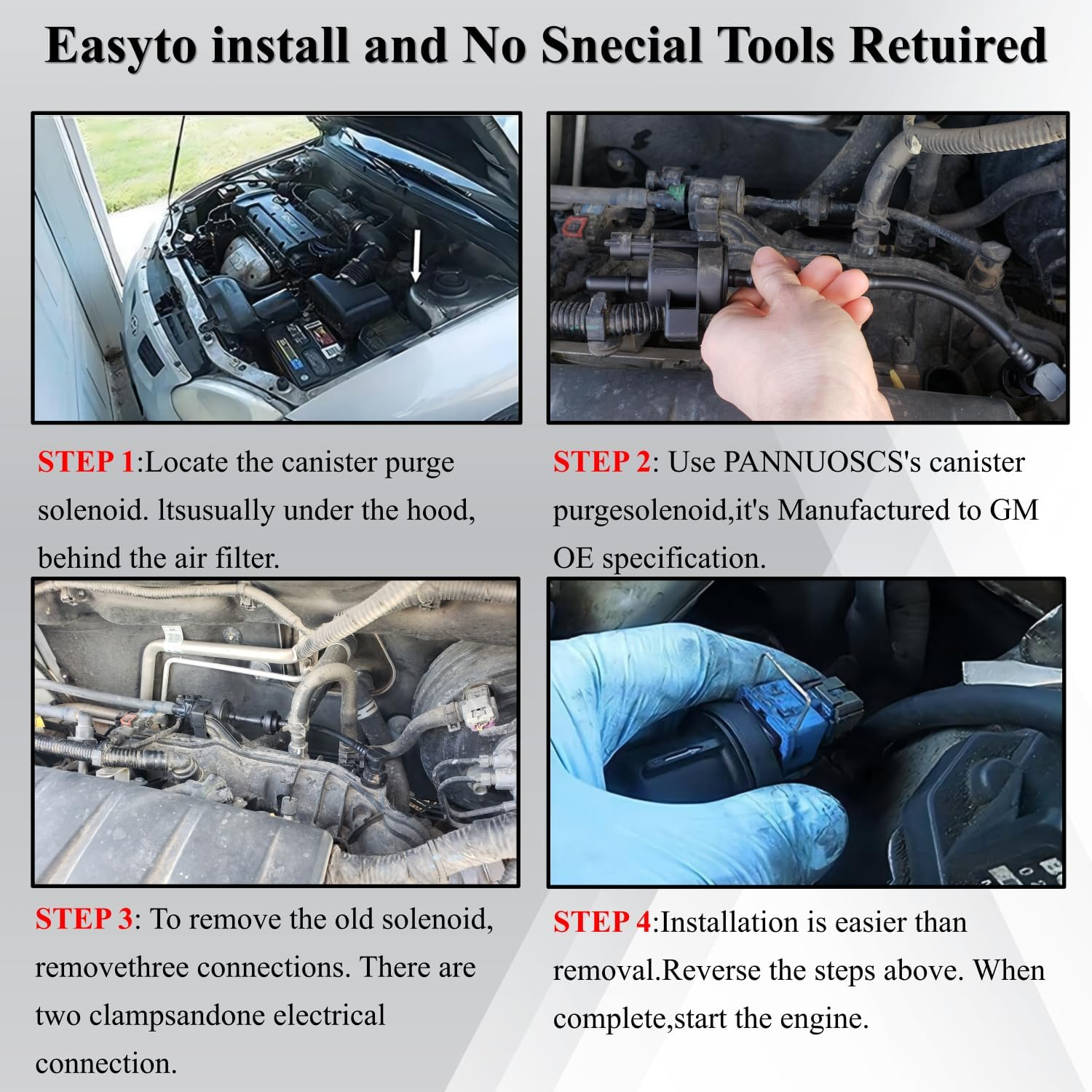Vapor Canister Vent Solenoid 911-070 Compatible with 2004-2012 Chevy Colorado GMC Canyon H3 H3T Purge Valve Replace 20907779 10386359 25948082 CVS10 image number 4