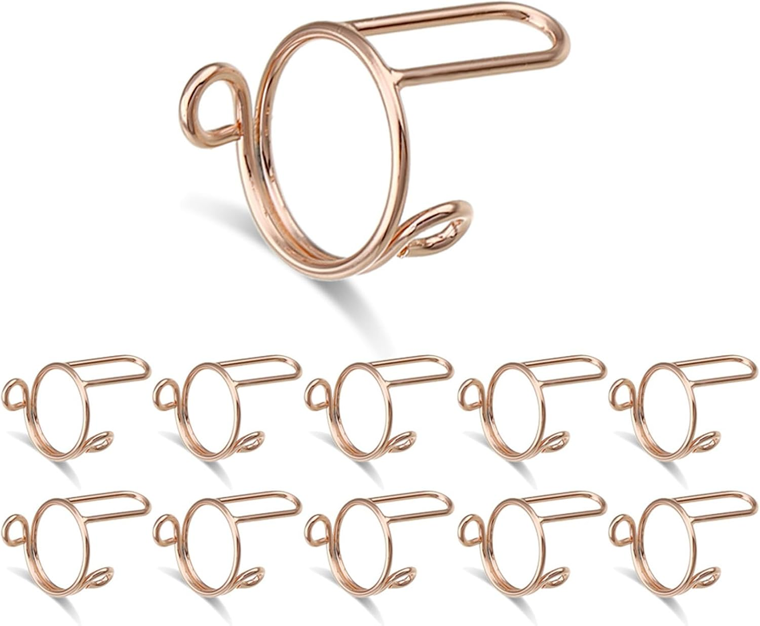 Daseeme 10PCS Nail Rings Reusable Adjustable Metal Nail Charms Removable Press on Nails No Glue for Women Nails Art DIY Decoration image number 2