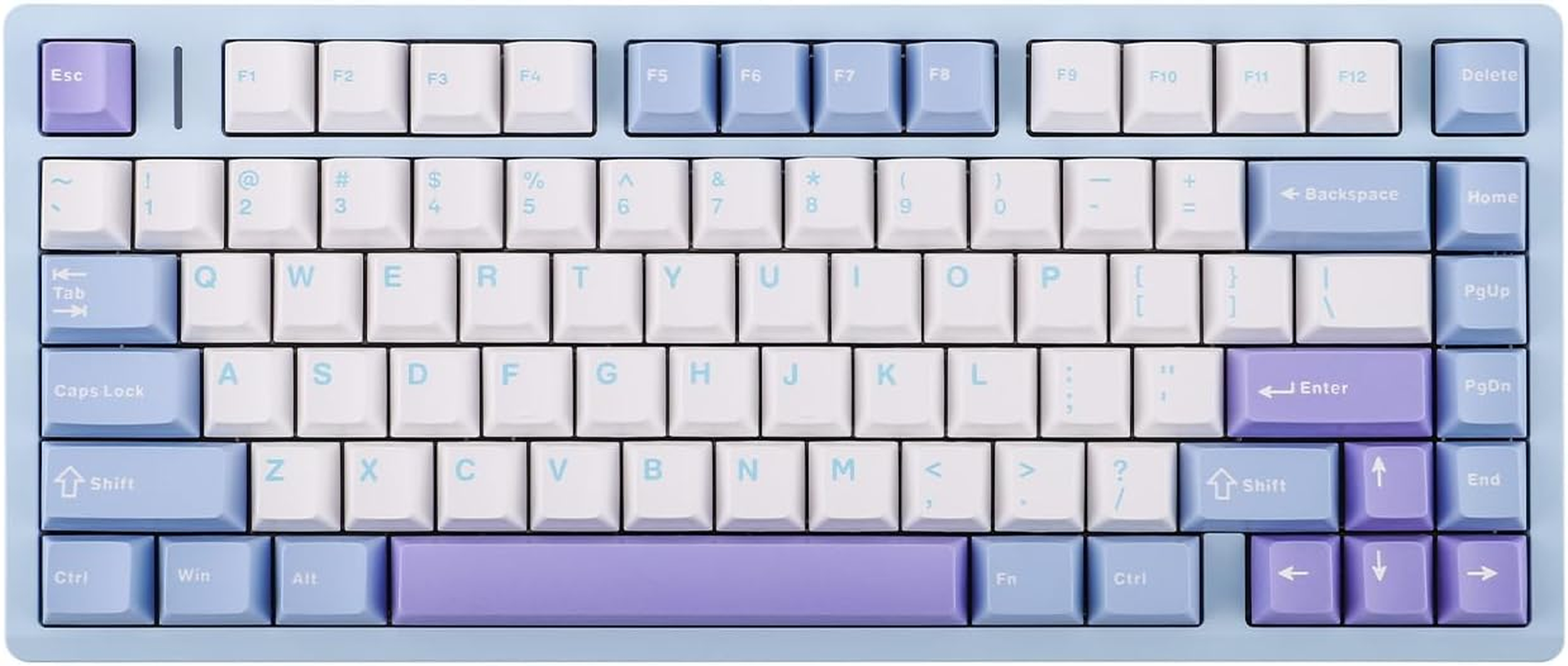 EPOMAKER Aula M75 Wireless Gaming Keyboard with 8000Mah Battery, 75% CNC Aluminum Mechanical Keyboard, Hot Swappable Creamy Keyboard, RGB Backlight, NKRO for Games/Office (Blue&White&Purple) image number 5