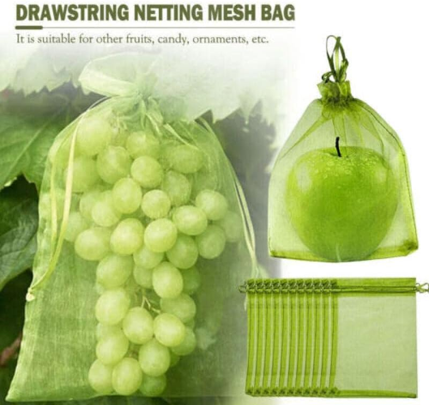 AIMALL Garden Fruit Protection Bags &ndash; 50/100 Pack &ndash; Durable Organza Mesh Netting for Vegetable & Fruit Protection &ndash; Insect-Proof, Multipurpose Sizes for Agriculture & Gardening Use image number 1