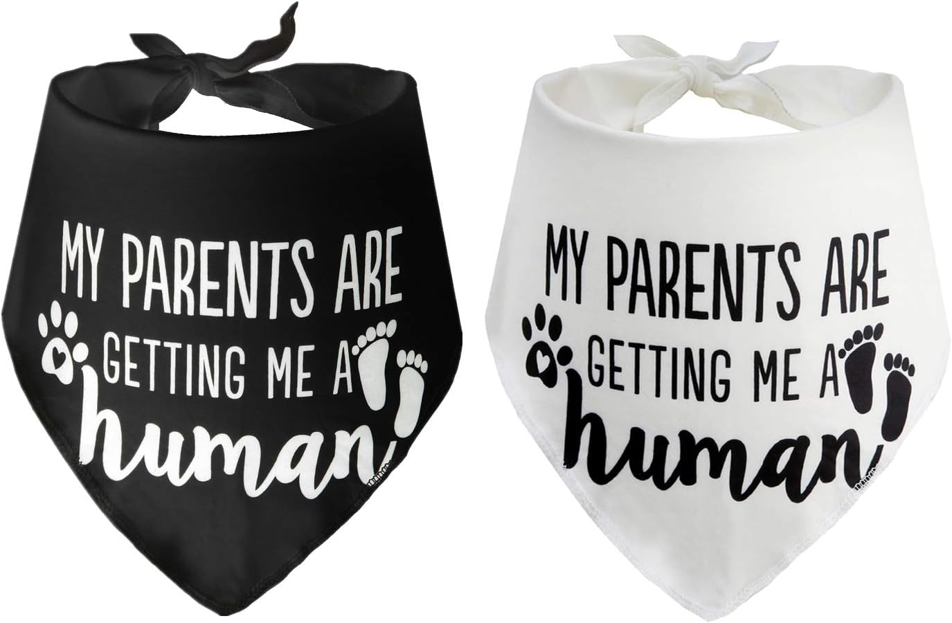 JPB My Parents Are Getting Me a Human,2 Pack Gender Reveal Dog Bandana image number 3
