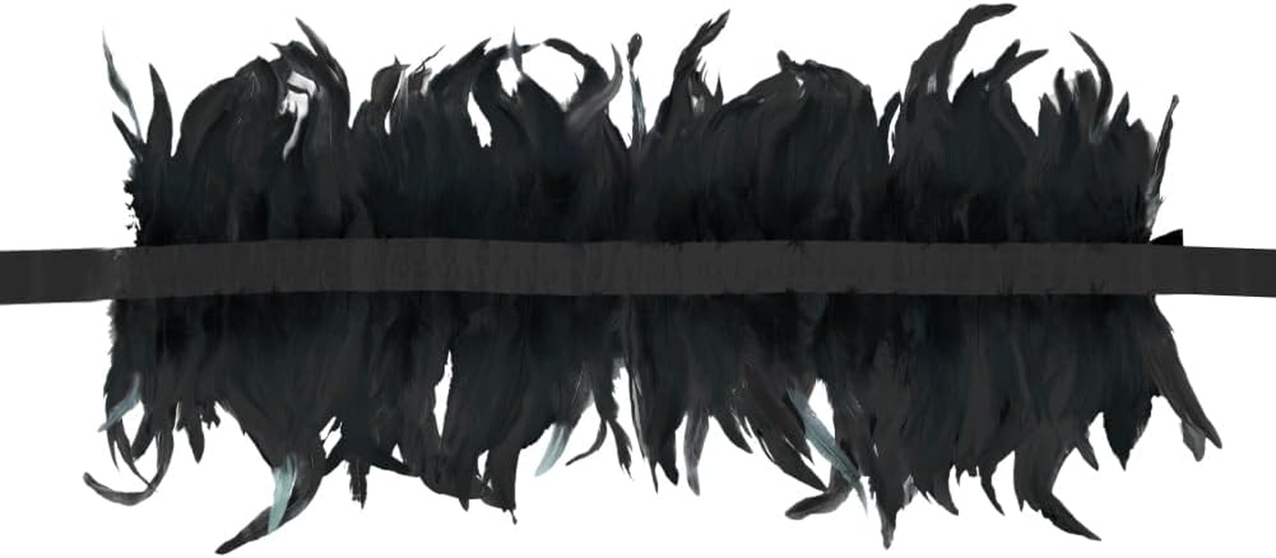 Gothic Feather Shrug Shoulder Strap and Feather Wrist Cuffs Set Cosplay Feather Cape Shawl Wrap Costume Halloween Party Tie Scarf Bib Lace Feather Wristband for Halloween Cosplay Fancy Dress Carnival image number 3