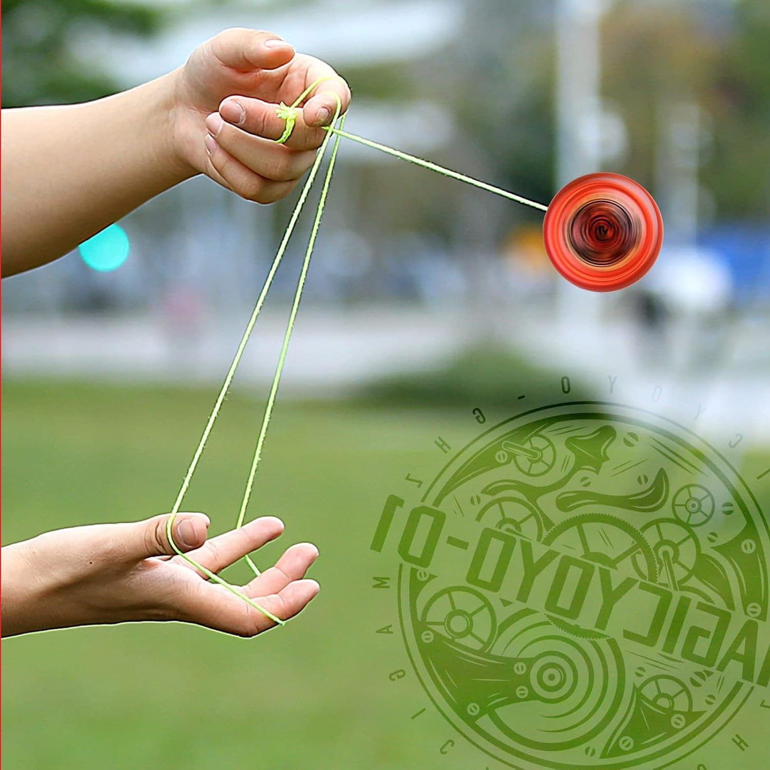 Looping Yoyo D1 Responsive Yo Yo for Kids Beginners, 2A Loop Yo-Yo Starter Yo-Yo Easy to Play Basic String Tricks (Red) image number 5