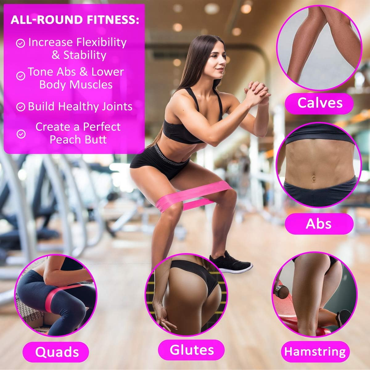 Resistance Exercise Booty Bands & Core Gliders & Jump Rope Set, Ab Floor Slider Discs W/ Double Side, Fitness Hip Circle Bands, Speed Jump Rope Crossfit for Men and Women Gift, Full Body Workout Fitness Exercise image number 3