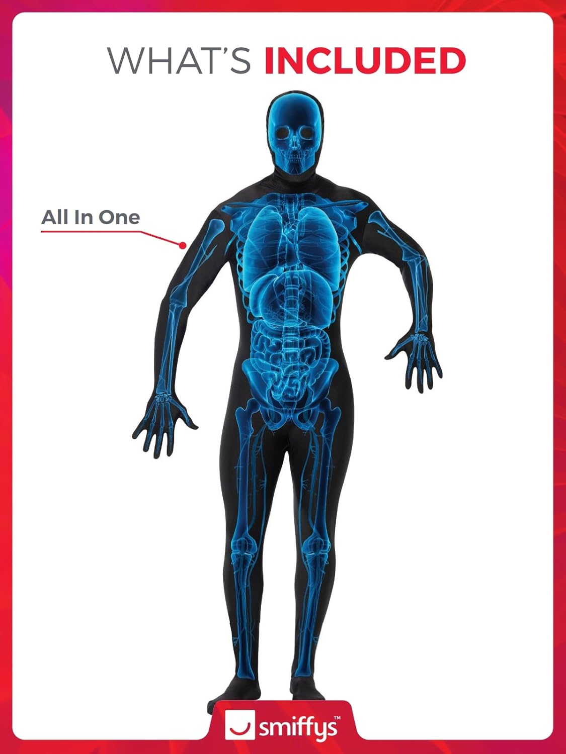 Smiffys X-Ray Skeleton Costume