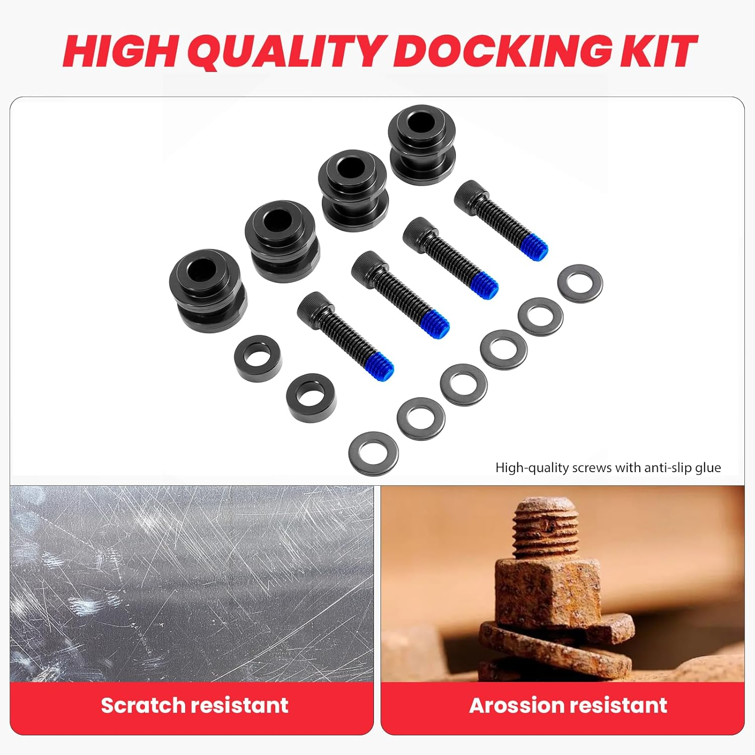 Holdfast Detachable Docking Hardware for Harley Davidson Softail Standard Low Rider Street Bob Fat Boy Fat Bob Super Glide 2018-Later FLDE FLHC FLHCS FLSB FLSL FXBB FXFB FXFBS FXLR Matt Black image number 5