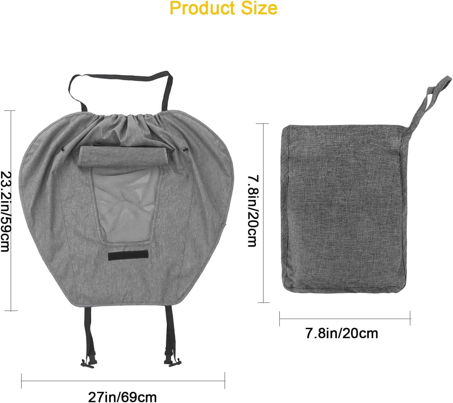 Pram Sun Shade Cover Universal Baby Stroller Awning UPF50+ Pushchair Buggy Sun Canopy Waterproof Windproof Baby Carriage Umbrella Sun Shield UV Protection Infant Carrycots Sun Visor Skylight Design image number 5