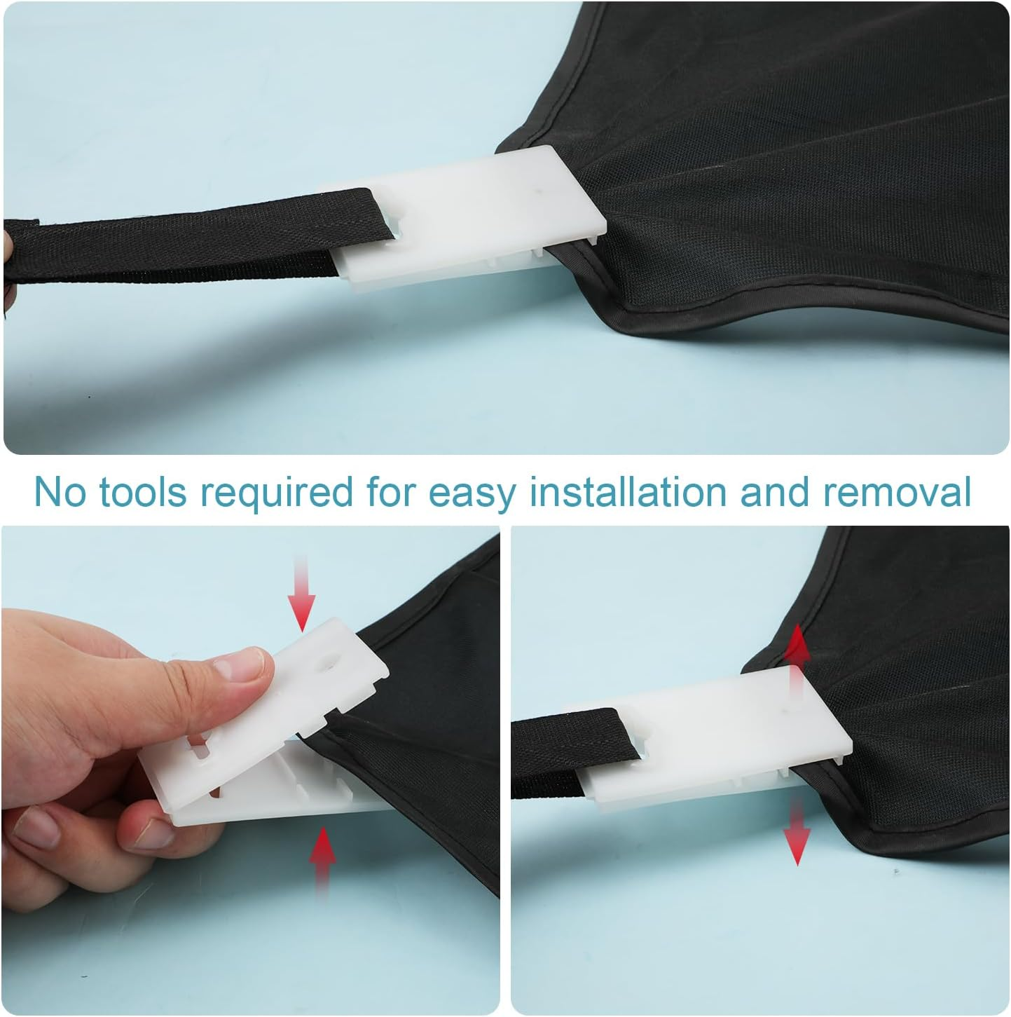 12Pcs Pool Cover Clips, 2.76X1.75 Inch Swimming Pool Covers Tarp Clip Ground Pool Solar Cover Clips Pool Cover Reel Clamps Accessories, Easy to Install & Dismantle image number 2