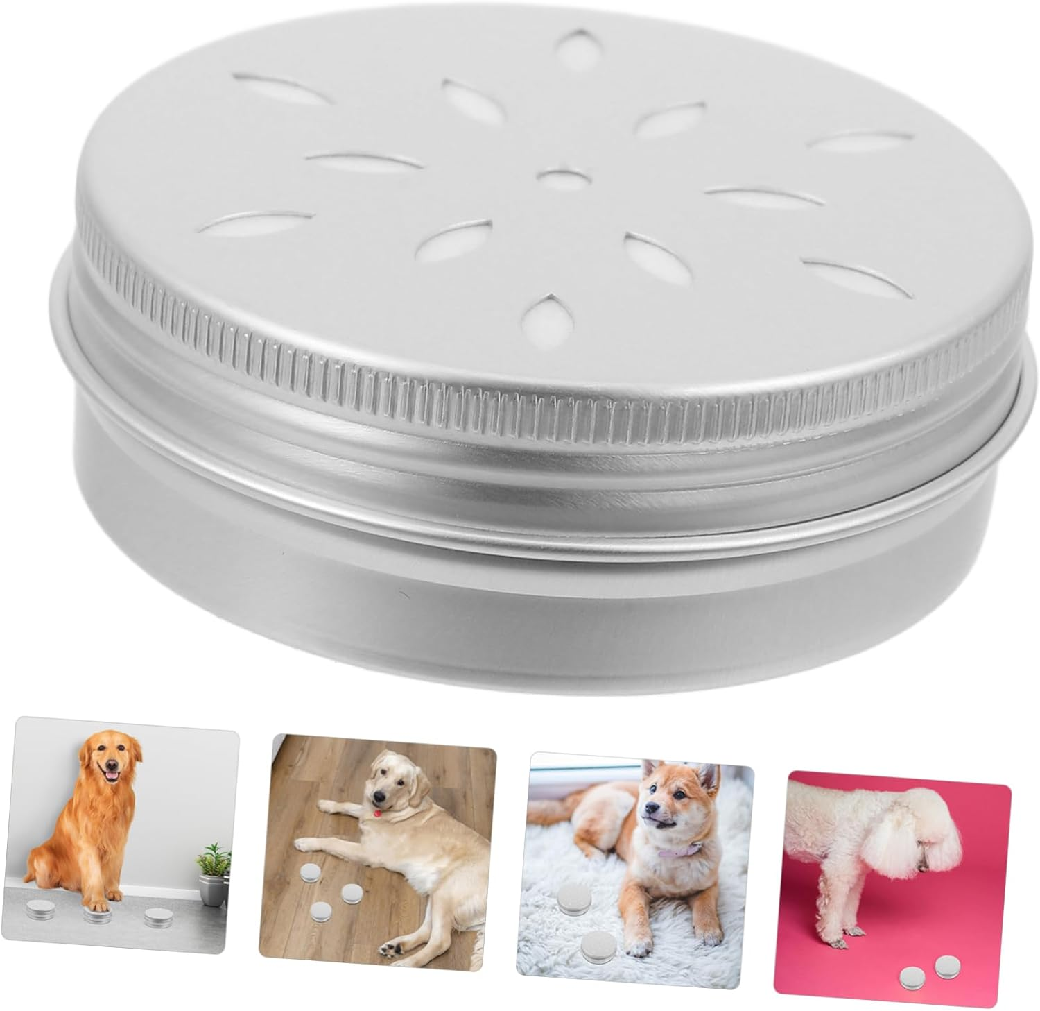 Baluue 10Pcs Odor Training Tool for Dogs Dog Scent Training Threading Tool Dog Training Tools Dog Nose Scent Case Metal Tins with Lids Police Dog Work Aluminum Box Frame image number 2