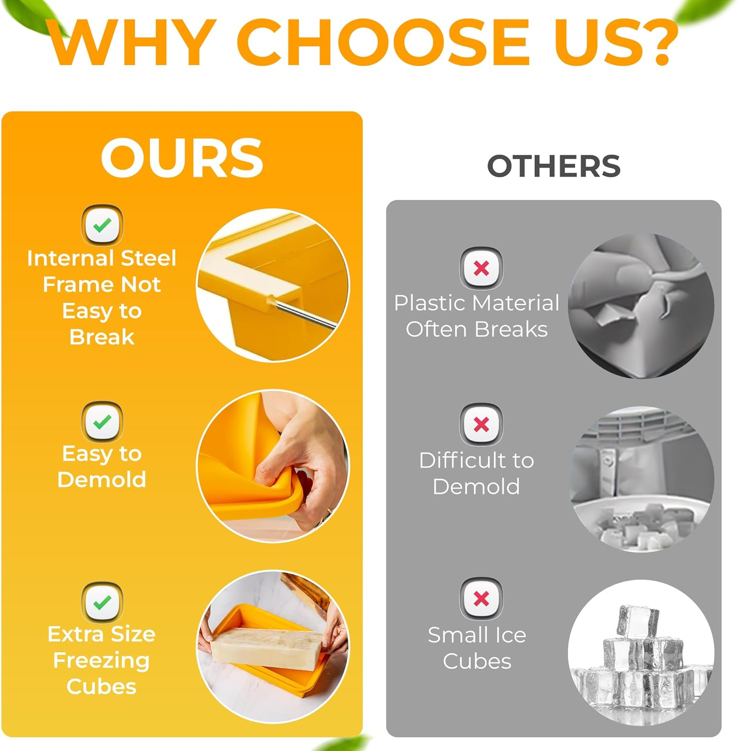 (2 Pack) Large Silicone Freezer Containers for Soup, Pasta Sauce, Leftovers, Broth & More - 6 Cup Reusable BPA Free Non Plastic Food Storage Freezing Ice Trays with Lids & Measurement Lines image number 6