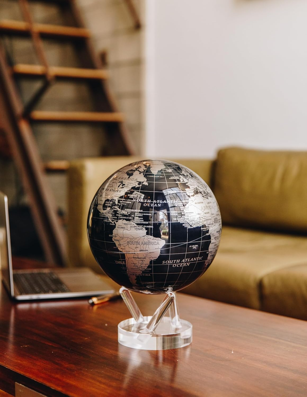 MOVA Silver and Black Metallic Globe4.5" image number 1