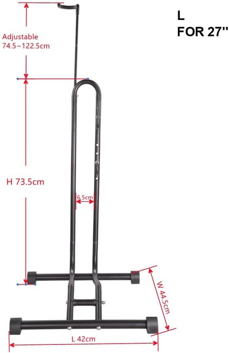 Horizontal and Vertical Bike Rack Floor Packing Stand, Solid Steel Construction, Non-Slip Feet, Space Saving Design for Living Room, Bedroom, Garage, Size-Large image number 5