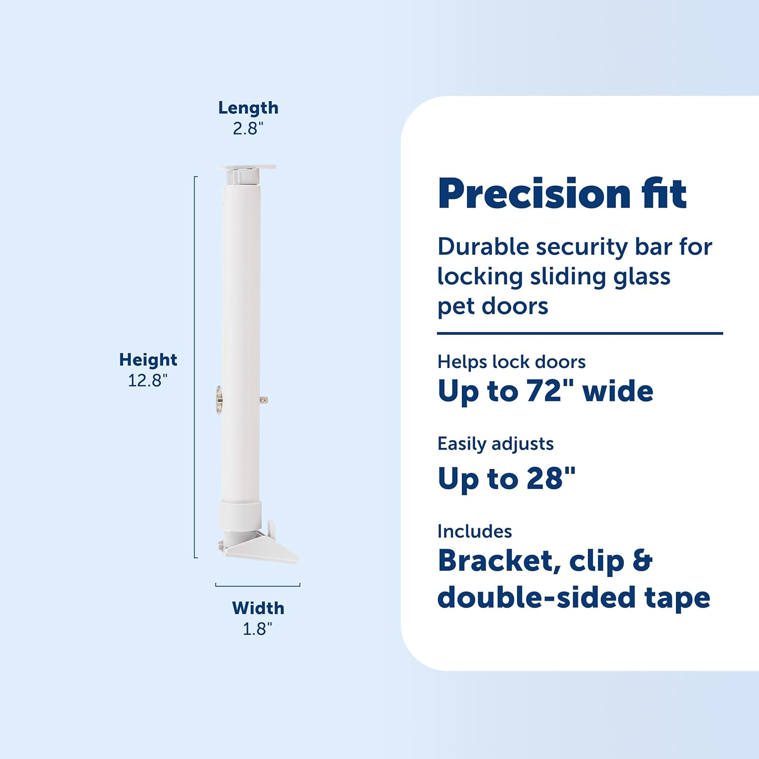 Petsafe Sliding Glass Pet Door Security Bar - Easy to Install - Lock Your Sliding Glass Pet Door - Compatible with Petsafe Sliding Glass Pet Doors - for Sliding Glass Doors up to 72&rdquo; Wide image number 4