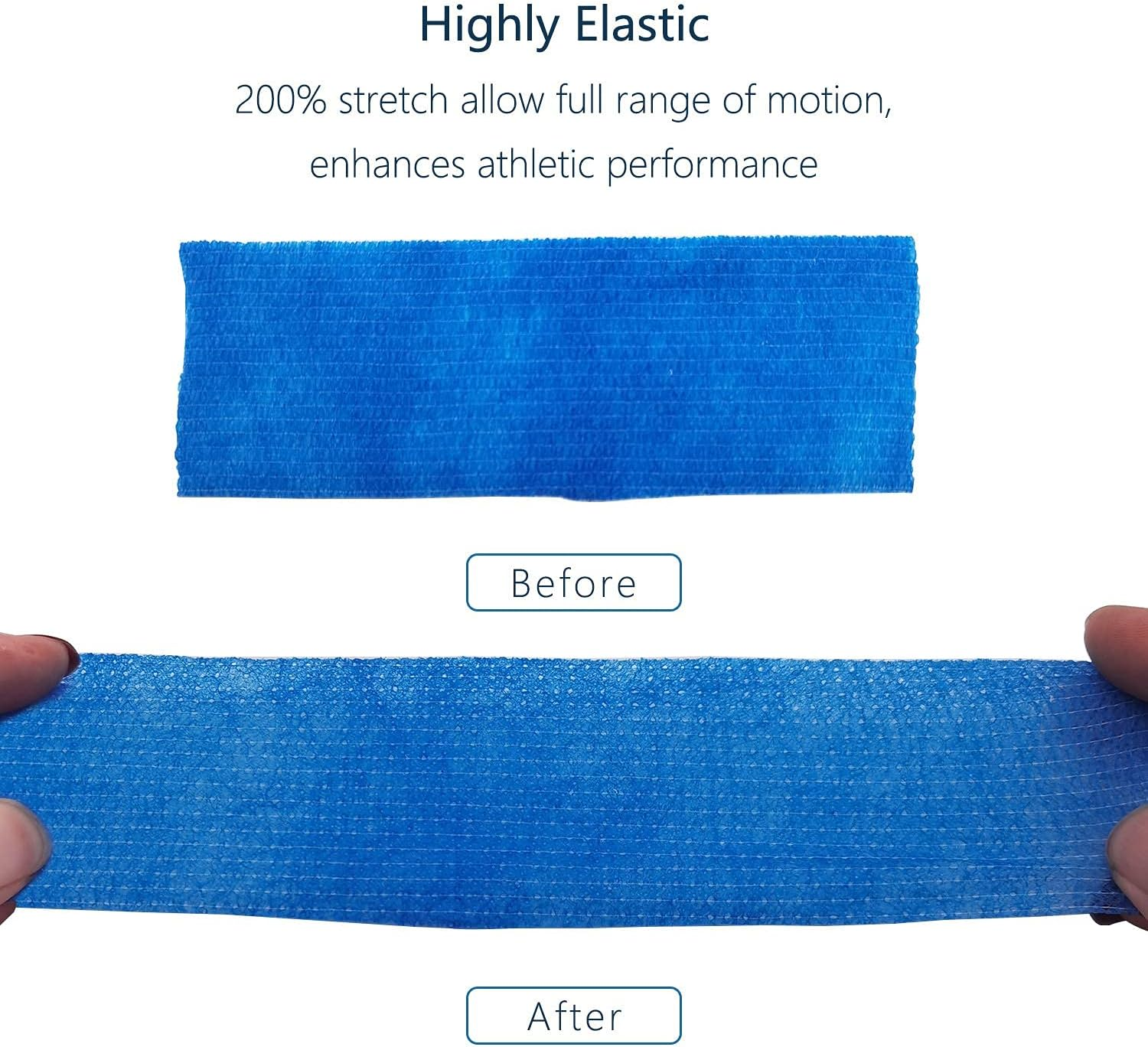 Self Adherent Cohesive Wrap Bandages Non-Woven Bandage Rolls 6 Count 5Cm*4.5M (Black) image number 3