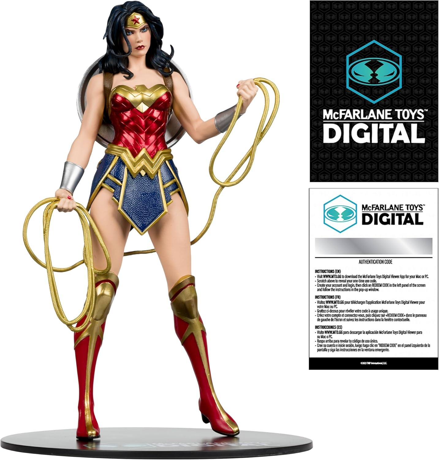 DC Direct - 12" Wonder Woman by Jim Lee Statue with Mcfarlane Digital Collectible image number 2