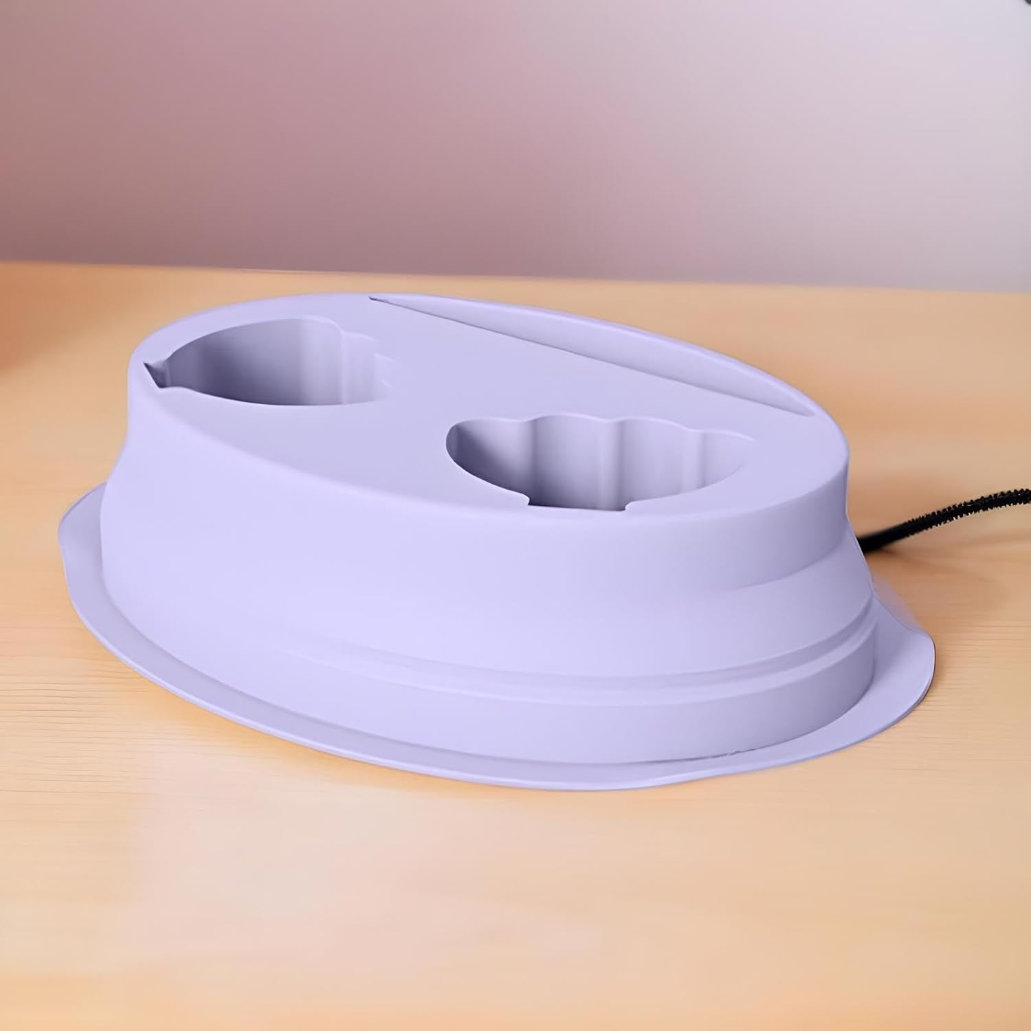 Manicure Soaking Bowl - Silicone Nail Polish Remover Dish,Professional-Grade Soaker Container, Hand Bath Tray Cleaning Tool for Home Salon Travel Care