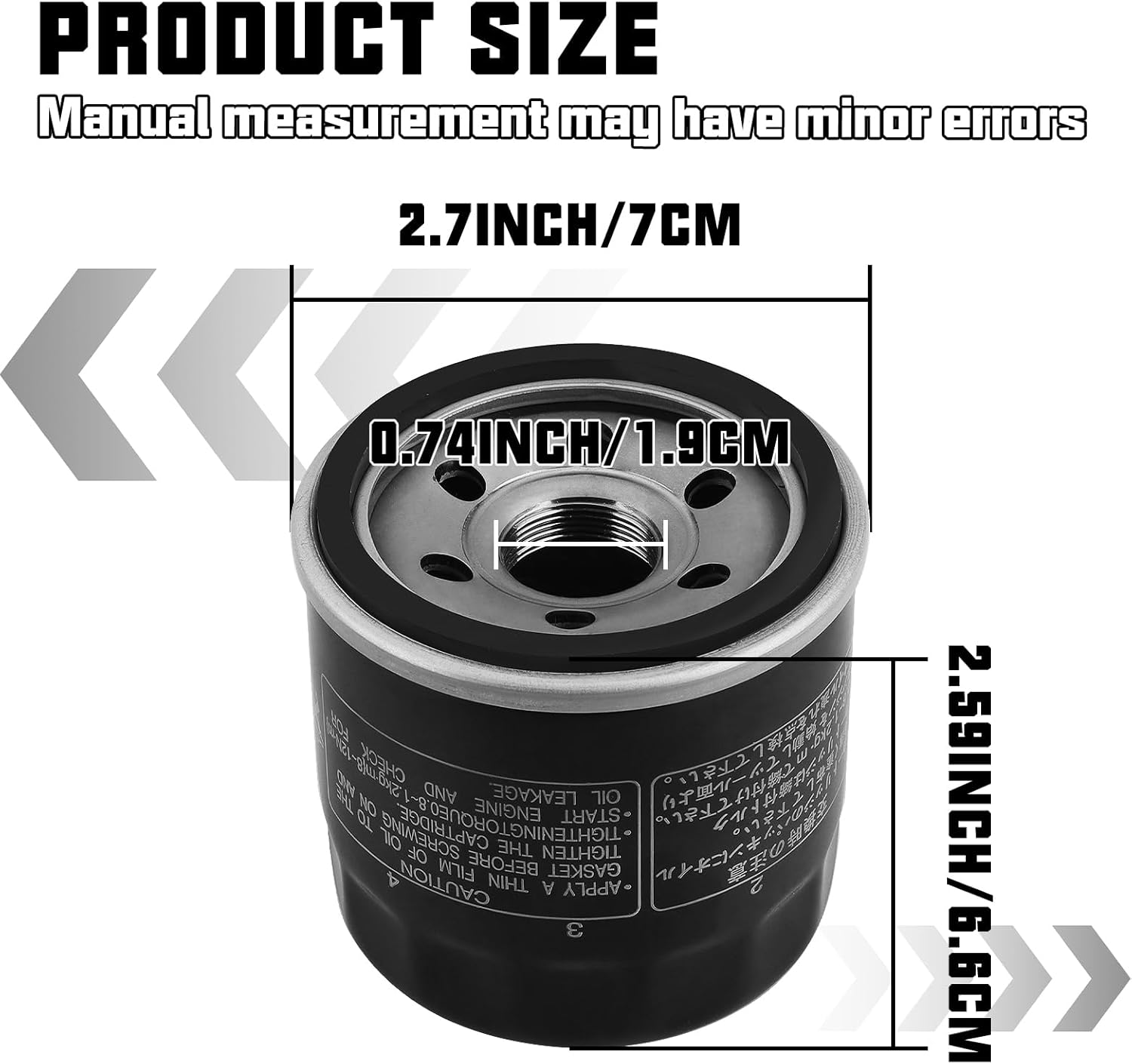 Oil Filter for Suzuki Eiger 400 Lta400,V-Strom 650 DL650 1000,Sv650,Kingquad 400 450 500 750,Boulevard C50 C90 M109R M50,Intruder 800,Bandit 1250,GSXR 750 1100 1000 600,Arctic Cat 400 500 image number 4