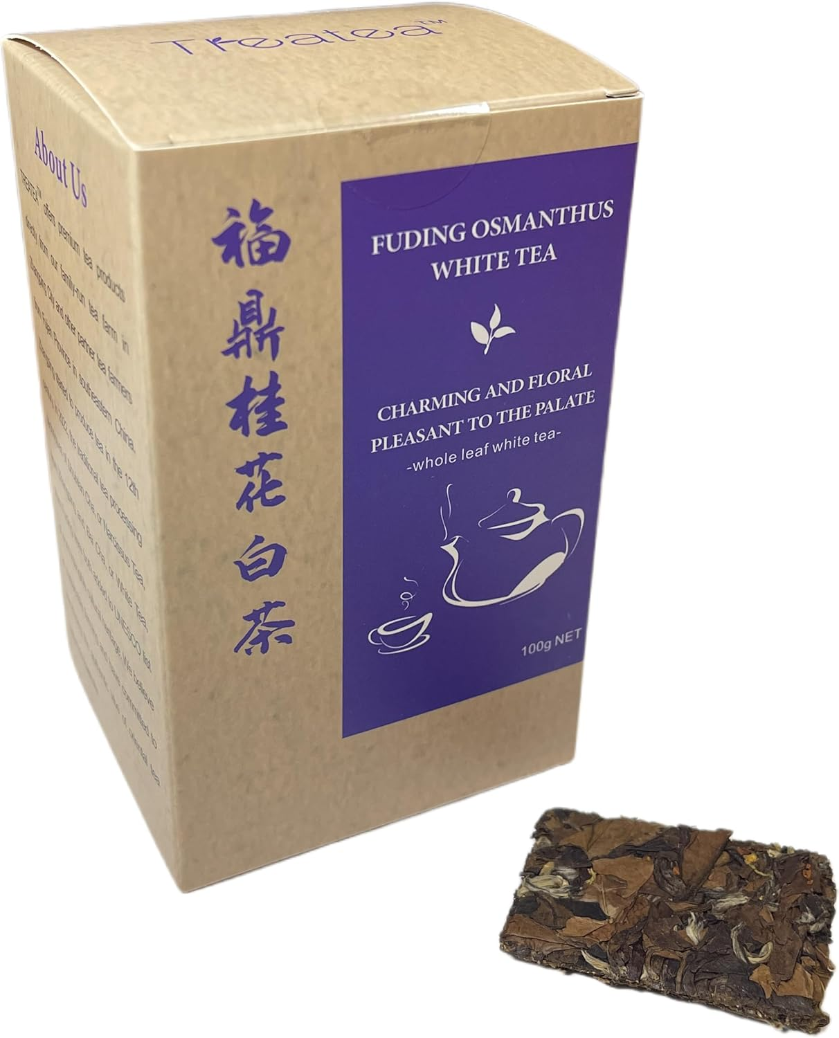 Fuding Osmanthus White Tea 100G Charming Floral Aroma Natural Smooth Sweetness Herbal Taste Healthy Tea Beverage image number 4