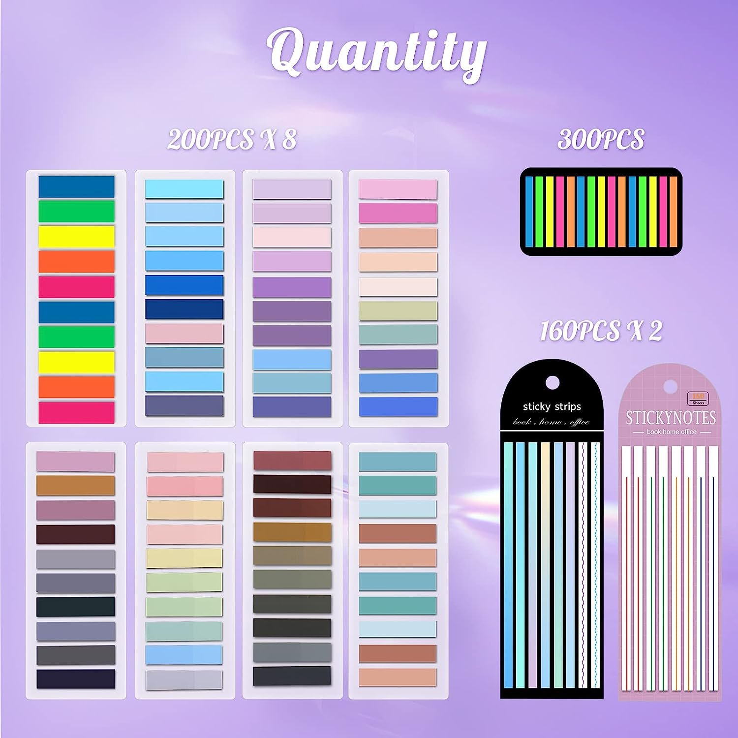 Simpeak 2220Pcs Index Tabs Flags, Morandi Sticky Note Tabs Colored Writable and Repositionable Book Flags Tabs, Mini Memo Flag Tabs, Page Markers Sticky Notes for Annotating Books, Folders, Monitors image number 2