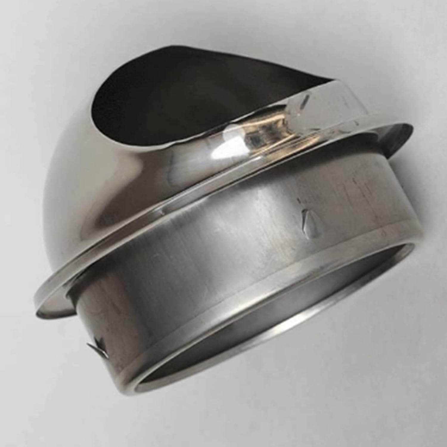 2Pcs 304 Stainless Steel Wall Air Vent Ducting Ventilation Exhaust Grille Cover Outlet round Hood Bull Nosed External Extractor (150Mm) image number 1