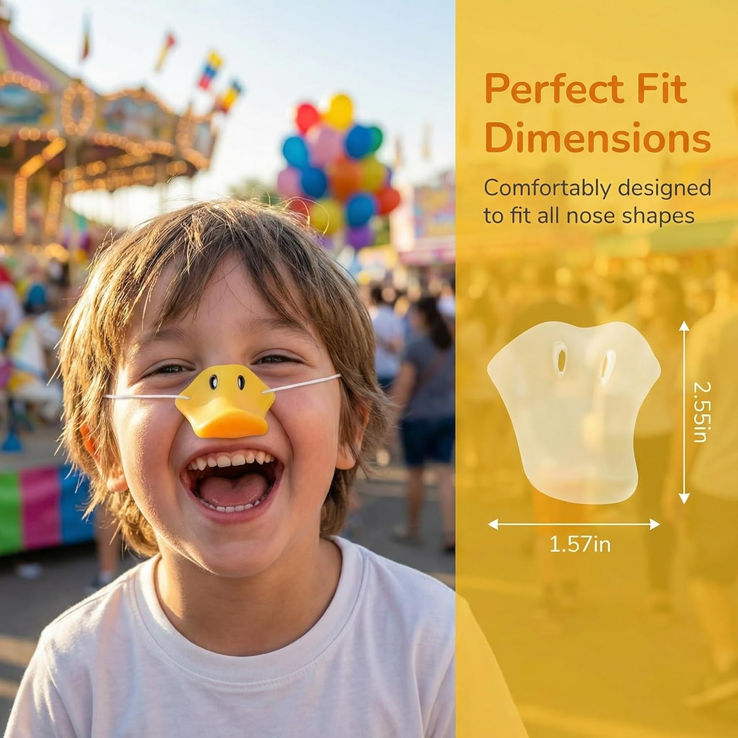 Jarbins 3 Pieces Duck Bill Masks Beak Nose Animal Masks Costume Accessory Funny Duck Masks Cosplay Props Novelty Item Party Favors image number 5