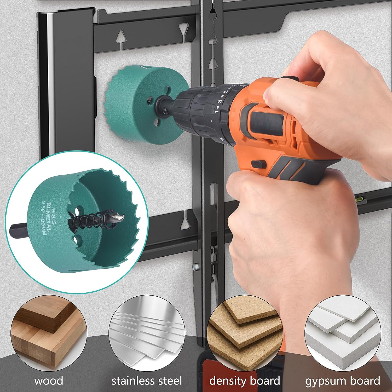 4 Pack TV Cord Hider for Wall Mounted TV - 2.36In (60Mm) Wire Hider Cable Grommet - in Wall Cable Management Kit for Office and Home