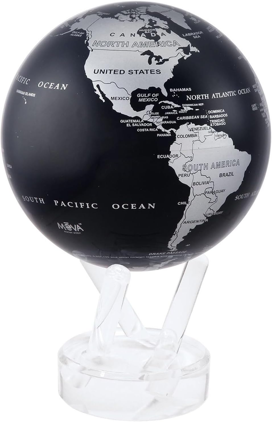 MOVA Silver and Black Metallic Globe4.5" image number 6
