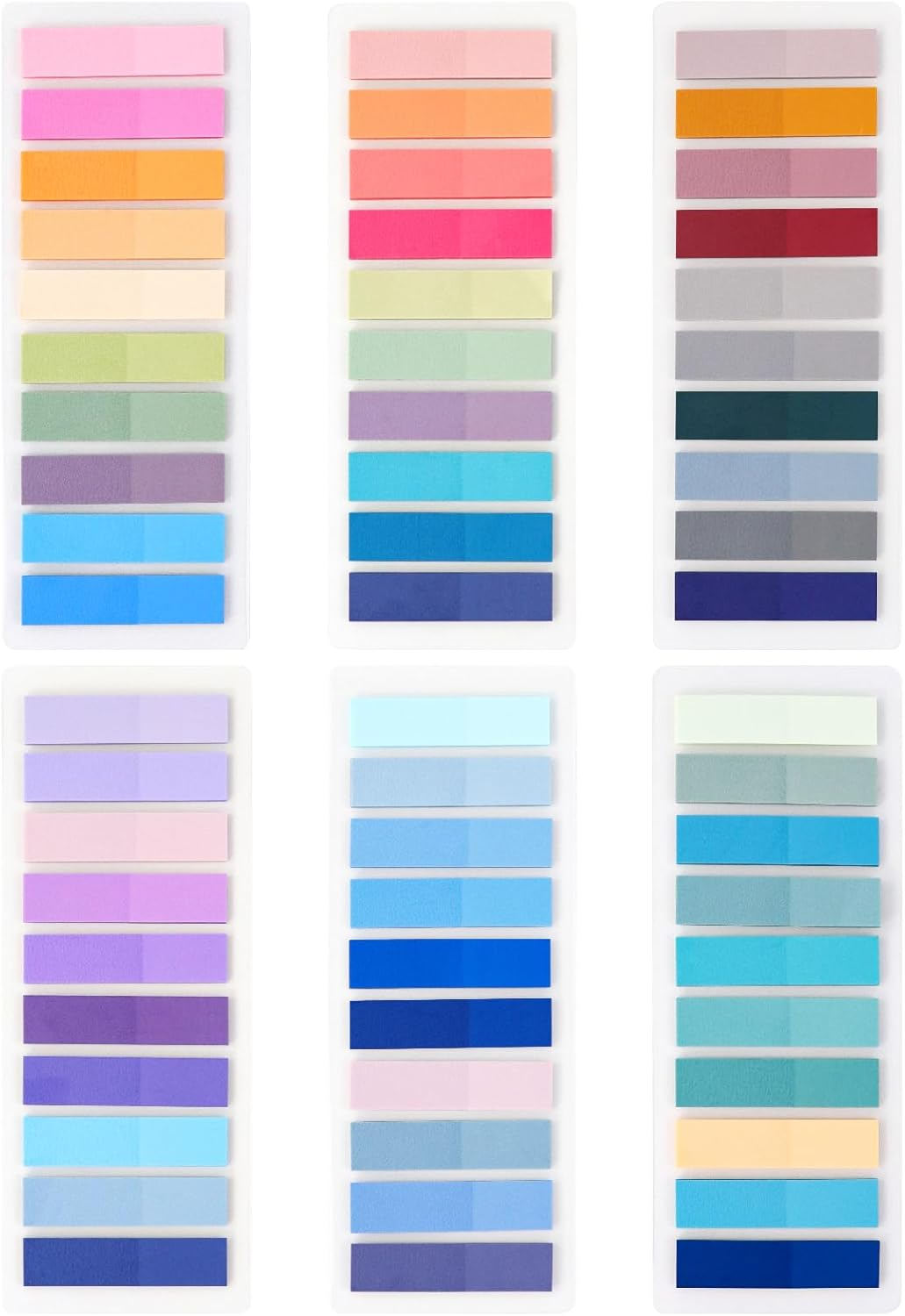 Page Markers Tabs, 1200 Pcs Index Tabs, Pack of 6 Sticky Tabs Page Markers, Translucent Tape Flags for Page Marking, Writable Sticky Notes for School and Office Supplies image number 6