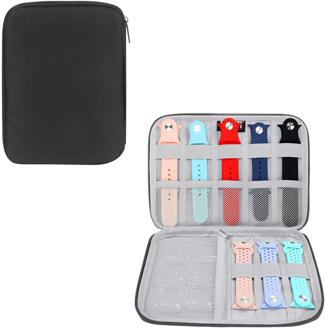 Watch Band Organizer Bag Watch Dial Organizer Data Cable Hard Drive Travel Organizer Bag (Gray)