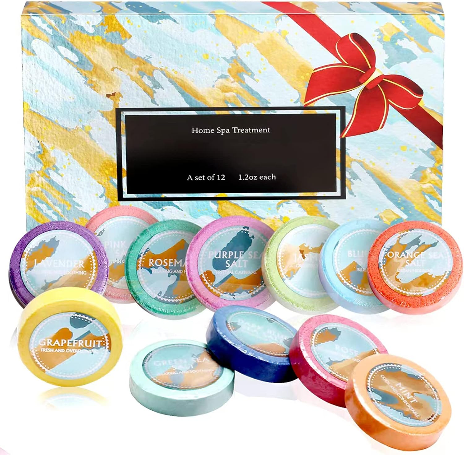 12PCS 35G Bath Bombs Tablet Set Shower Salt Tablets Essential Oil Mixed Home Spa image number 1