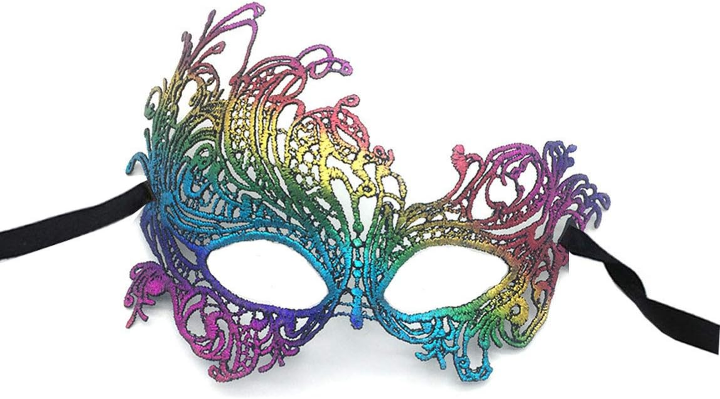 Imapo Masquerade Masks for Women Girl Lace Eye Mask, Opera Halloween Dancing Evening Party Elegant Mardi Gras Lady Eye Mask - Multicolor image number 3
