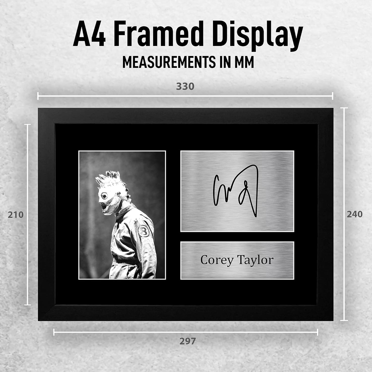 HWC Trading FR Corey Taylor Gifts Signed FRAMED A4 Printed Autograph Slipknot Gift Music Print Photo Picture Display - (Unframed) Corey Taylor image number 3