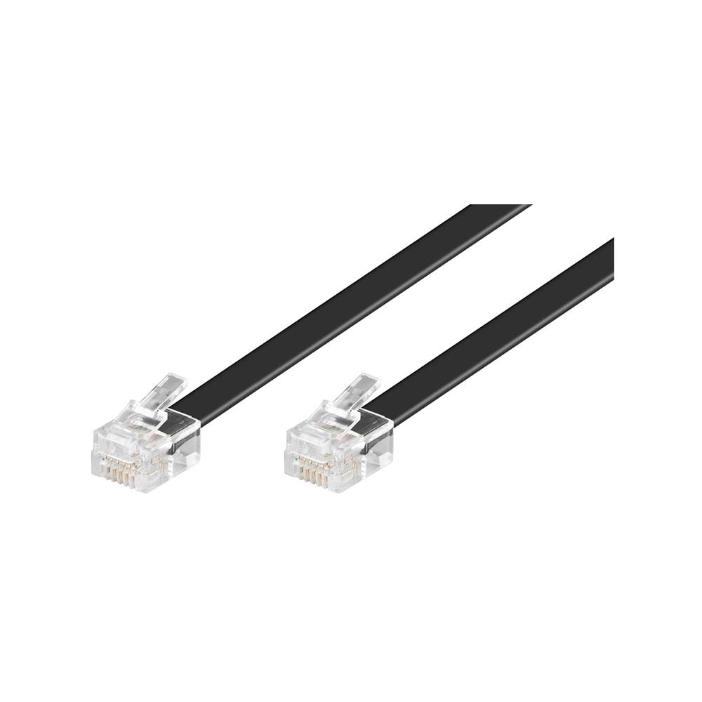 Goobay Modular Connection Cable 3 Metres Black - RJ12 Male (6P6C) to RJ12 Male (6P6C) 50321 image number 5